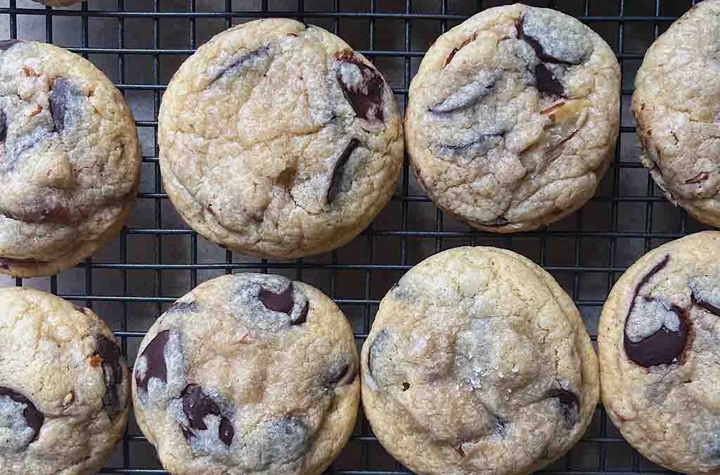 Salted Pecan & Dark Chocolate Chewy Cookies