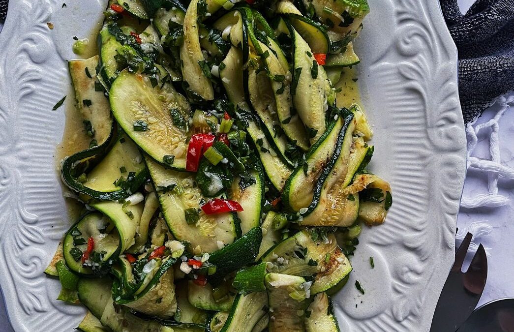 Grilled Zucchini Herb Ribbons