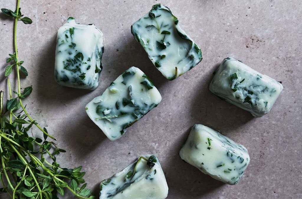 Fresh Herb and olive oil cubes