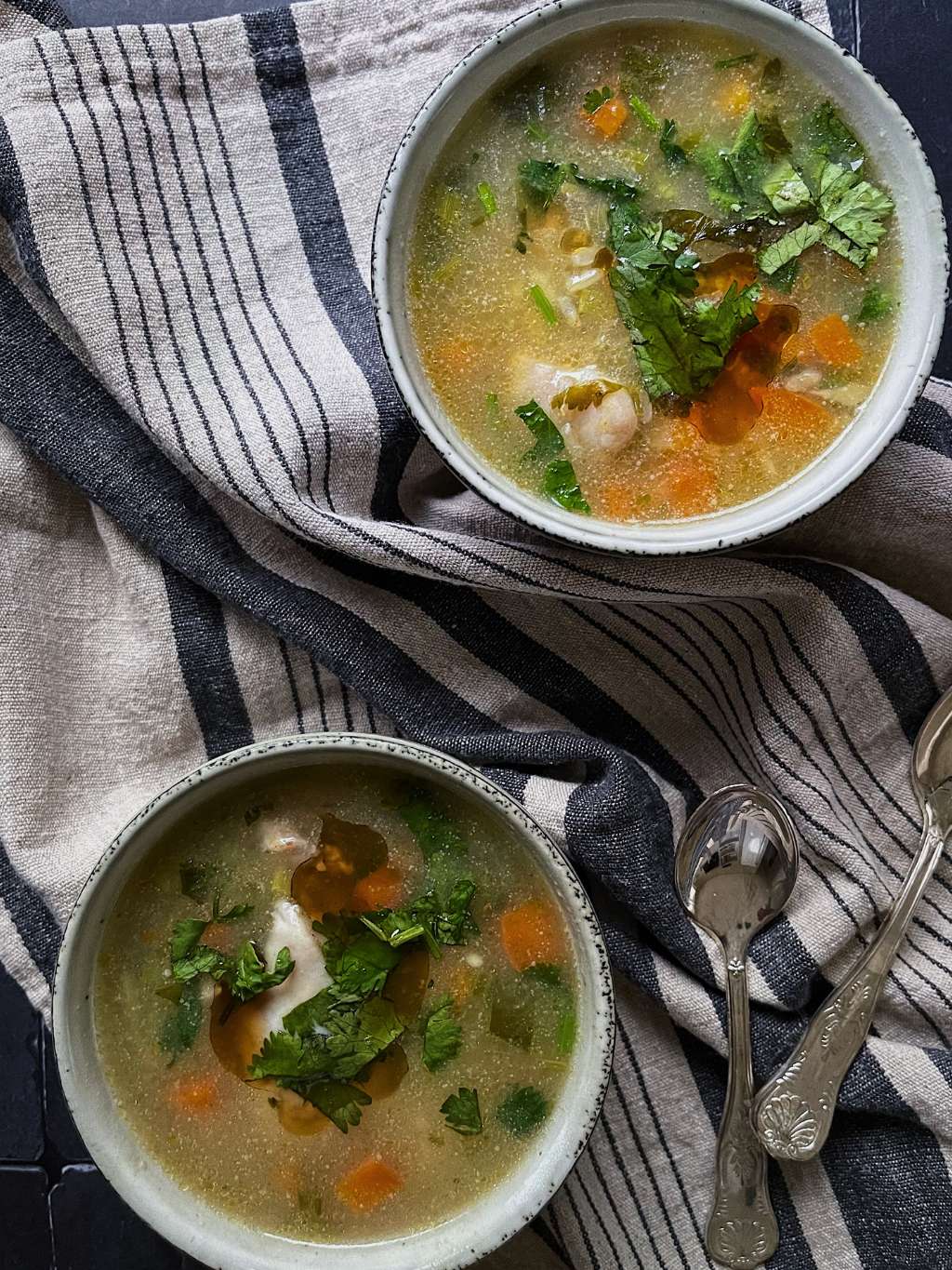 Brown Rice Chicken Congee Soup 